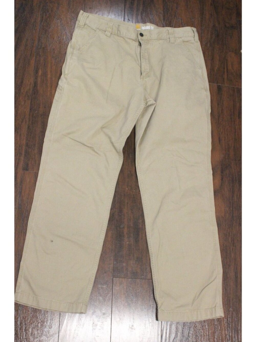 Carhartt Mens Relaxed Fit Khaki Work Pants Size 38x32